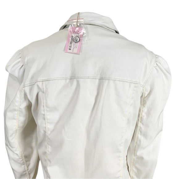 JKT NYC Ariel Twill Burnished Leather Trim Jacket Size Medium NEW - Picture 7 of 12